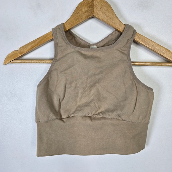FP Movement Tops - FP Movement Free People Crop Top Sports Bra Tan Beige XS/S Racerback Cutout Tank